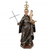 <p>Escultura em madeira, representando Santo Antônio com menino e cajado. Brasil, século XVIII/XIX. 23 cm (com coroa) e 28 cm (sem coroa).</p>