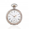 <p>Omega - Caixa de prata 800/1000. Cerca de 52mm de diâmetro. Movimento com corda e ajuste pela coroa (stem-set). Mostrador de porcelana. Fabricado na Suíça.</p>
