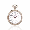 <p>Roskopf Patent - Relógio de Bolso, caixa de metal prateado. Cerca de 45mm de diâmetro. Movimento com corda e ajuste pela coroa (pin-set). Mostrador de porcelana. <em>Observação: os relógios são peças antigas destinadas a fins de colecionismo. Não é garantido o funcionamento, considerando o tempo de fabricação e o caráter histórico das peças. </em></p>