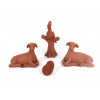 <p>SIL DA CAPELA - Galinha, Par de Carneiros e Uma Jaca - terracota - assinatura na galinha - 26x14x12 cm (galinha), 15 x 19 x 10 cm (cada carneiro) e 6 x 10 x 5 cm. (jaca).</p>