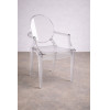 <p>PHILIPPE STARCK - Cadeira Louis Ghost, estrutura de policarbonato em &uacute;nica inje&ccedil;&atilde;o, marca da manufatura Kartell no verso. 93,0 x 46,0 x 55,0cm. P.S.: Caso tenha interesse em ver a pe&ccedil;a pessoalmente, entre em contato conosco.</p>
