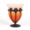 <p>SCHNEIDER - Vaso de vidro art&iacute;stico assinado com ferro forge de alta qualidade. Fran&ccedil;a Sec XIXXX- (Ex Cole&ccedil;&atilde;o Maestro Ronaldo Bolonha). 22 cm alt, 17 cm di&acirc;m.</p>