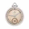<p>Omega circa 1930 - Caixa de face aberta de aço. Cerca de 45mm de diâmetro. Movimento com corda e ajuste pela coroa (stem-set). Mostrador esmaltado. Caixa, movimento e mostrador assinados. Fabricado na Suíça. Nº7980322.</p>