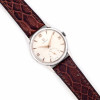 <p>Omega circa 1956 - Caixa de aço. Cerca de 35mm de diâmetro. Movimento a corda manual (cal.267). Visor de acrílico. Caixa, movimento e mostrador assinados. Fabricado na Suíça. Ref.2901-2/nº15194443.</p>