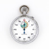 <p>Omega Stop-Watch déc.60 - Caixa de face aberta de metal prateado. Cerca de 50mm de diâmetro. Movimento contador (cal.5350). Mostrador de porcelana. Mostrador e movimento assinados. Fabricado na Suíça. Nº1351502.</p>