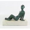 <p>BRUNO GIORGI - Escultura em bronze sobre base de mármore. Escultura: 35 cm de alt.; 46 x 19 cm. Acompanha recibo de compra da Sra. Sarah Teperman. Dat. 1986.</p>