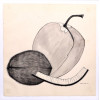 <p>ALDEMIR MARTINS - Côcos. Nanquim e aguada sobre papel. Ass. CID. Dat. 1960. 35 x 35 cm. Catalogada sob o nº BR 782 da Galeria Bonino.</p>