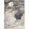 <p>FLORIANO TEIXEIRA - O Cão e a Lua. Nanquim sobre papel. Assinado frente e verso, datado de 31/03/1966, localizado em Salvador. 80 x 58 cm. (NÃO EMOLDURADO)</p>