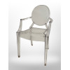 <p>PHILIPPE STARCK - Cadeira Louis Ghost, estrutura de policarbonato em única injeção, marca da manufatura Kartell no verso. 93 x 46 x 55 cm.</p>