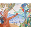 <p>REGINA GRASS (Atribuido) - Sem título. OST. Obra representando cena indígena, representativa do período Art Deco Brasileiro. Brasil Séc. XX. 87 x 113 cm.</p>