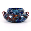 <p>SCHNEIDER - Vaso em cristal soprado com aplicações laterais. Assinatura na base. França. Circa 1925. 14 cm (altura) x 30 cm (largura).</p>
