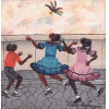 <p>HEITOR DOS PRAZERES - Figuras jogando peteca. OSP. Assinado no CID. 30 cm x 30 cm. (Necessita restauro)</p>