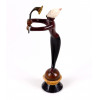 <p>ROLAND PARIS - Escultura modelo Eccentric, executada em bronze e marfim sobre base de mármore. Assinado na base. 25 cm (altura).</p>