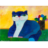 <p>Aldemir Martins - Gato com Vaso de Flores - Acr&iacute;lica s/ tela, 60 x 80 cm, ass. inferior esquerdo e verso, dat. 2003. Acompanha certificado emitido pelo Studio Aldemir Martins</p>