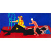 <p>Victor Gerhard - O Apanhador de Ma&ccedil;as - Guache s/ papel, 35 x 70 cm, ass. inferior direito e verso, dat. 1971</p>
