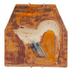 <p>Miguel dos Santos - Figura - Escultura em argila pintada, 19 x 19 cm, ass. centro inferior e verso, dat. 1977</p>