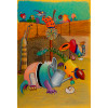 <p>Antonio Peticov - A Festa, Técnica mista s/ papel, 95 x 66 cm, ass. inferior direito, dat. 2013. Acompanha certificado emitido pelo artista</p>