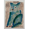 <p>Aldemir Martins - Gato - Nanquim e aquarela s/ papel, 21 x 15 cm, dat. 1976. Acompanha certificado de autenticidade do Pedro Martins</p>