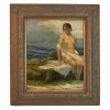 PEDRO BRUNO (1888-1949)<br />Nu Feminino, 1929 <br />OSM 41x33/58 x 49 cm.<br /><br />Pedro Bruno, um prodígio da arte desde a tenra idade, iniciou sua jornada artística aos seis anos com Giovanni Battista Castagneto. Sua carreira meteórica levou a estudar música e arte em conservatórios renomados na Europa e no Brasil. Com talento excepcional, conquistou prêmios e reconhecimento em exposição de Belas Artes, destacando-se pela precocidade e maestria em suas obras. Seu legado artístico inclui obras icônicas como Gonçalves Dias e Pátria, esta última imortalizada na nota de 200 cruzados novos. Pedro Bruno deixou sua marca não apenas no Brasil, mas também na Itália, com obras em museus renomados. Sua influência perdura, sendo homenageado com um busto em Paquetá e uma rua em São Paulo em sua memória. PEDRO BRUNO (1888-1949)<br />Nu Feminino, 1929 <br />OSM 41x33/58 x 49 cm.<br /><br />Pedro Bruno, um prodígio da arte desde a tenra idade, iniciou sua jornada artística aos seis anos com Giovanni Battista Castagneto. Sua carreira meteórica levou a estudar música e arte em conservatórios renomados na Europa e no Brasil. Com talento excepcional, conquistou prêmios e reconhecimento em exposição de Belas Artes, destacando-se pela precocidade e maestria em suas obras. Seu legado artístico inclui obras icônicas como Gonçalves Dias e Pátria, esta última imortalizada na nota de 200 cruzados novos. Pedro Bruno deixou sua marca não apenas no Brasil, mas também na Itália, com obras em museus renomados. Sua influência perdura, sendo homenageado com um busto em Paquetá e uma rua em São Paulo em sua memória.