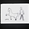 <p>SYLVIO PINTO (1918-1997) UM HOMEM AO LADO DE UM CAVALO MED: 16 X 11</p>
