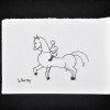 SYLVIO PINTO (1918-1997)<br />UM HOMEM MONTADO EM UM CAVALO<br />MED: 11 X 15