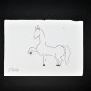 SYLVIO PINTO (1918-1997)<br />UM CAVALO<br />MED: 11 X 15