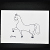 SYLVIO PINTO (1918-1997)<br />UM CAVALO<br />MED: 11 X 16