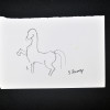 SYLVIO PINTO (1918-1997)<br />UM CAVALO<br />MED: 11 X 15