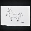 SYLVIO PINTO (1918-1997)<br />UM CAVALO <br />MED: 11 X 16