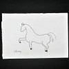 SYLVIO PINTO (1918-1997)<br />UM CAVALO<br />MED: 11 X 16