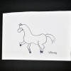 SYLVIO PINTO (1918-1997)<br />UM CAVALO<br />MED: 11 X 16