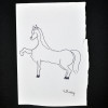 SYLVIO PINTO (1918-1997)<br />UM CAVALO<br />MED: 16 X 11