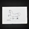 SYLVIO PINTO (1918-1997)<br />UM CAVALO<br />MED: 11 X 16