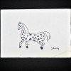 SYLVIO PINTO (1918-1997)<br />UM CAVALO MALHADO<br />MED: 11 X 16