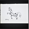 SYLVIO PINTO (1918-1997)<br />UM CAVALO MALHADO<br />MED: 11 X 16