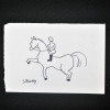 SYLVIO PINTO (1918-1997)<br />UM HOMEM MONTADO EM UM CAVALO<br />MED: 11 X 16 