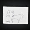 SYLVIO PINTO (1918-1997)<br />UM HOMEM MONTADO EM UM CAVALO <br />MED: 11 X 16 