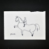 SYLVIO PINTO (1918-1997)<br />UM HOMEM MONTADO EM UM CAVALO<br />MED: 11 X 16