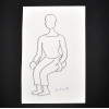 SYLVIO PINTO (1918-1997)<br />Modelo sentado de perfil.<br />MED: 21 X 13