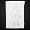 SYLVIO PINTO (1918-1997)<br />Figura com barriga protuberante.<br />MED: 23 X 16