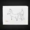 SYLVIO PINTO (1918-1997)<br />HOMEM COM CHICOTE ATRAS DO CAVALO<br />MED: 15 X 20