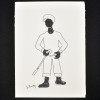 SYLVIO PINTO (1918-1997)<br />Preto velho de bengala.<br />MED: 21 X 16