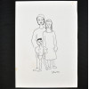 SYLVIO PINTO (1918-1997)<br />Pai, mãe e filho.<br />MED: 21 X 15