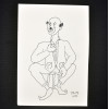 SYLVIO PINTO (1918-1997)<br />Palhaço ajeitando a gravata.<br />MED: 22 X 15