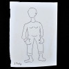 SYLVIO PINTO (1918-1997)<br />Modelo masculino<br />MED: 16 X 12