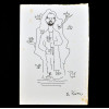 SYLVIO PINTO (1918-1997)<br />São francisco e os pássaros.<br />MED: 16 X 11