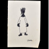 SYLVIO PINTO (1918-1997)<br />Negrinha com vestido balonée.<br />MED: 15 X 11