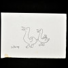SYLVIO PINTO (1918-1997)<br />Dois gansos.<br />MED: 11 X 16