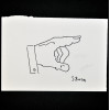 SYLVIO PINTO (1918-1997)<br />Dedo indicador, punho abotoaduras. <br />MED: 11 X 16