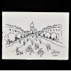 SYLVIO PINTO (1918-1997)<br />Alameda com igreja ao fundo.<br />1996<br />MED: 11 X 15